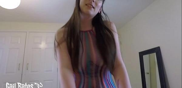  Trailer step-sister cock-tease shares a room with step-brother and accidentally cums inside her